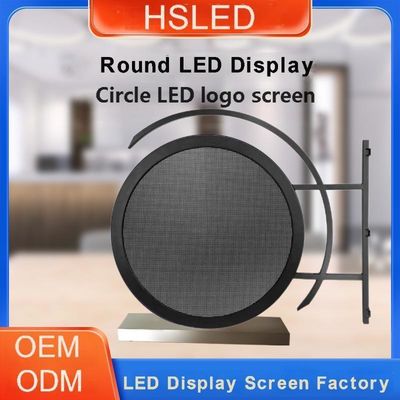Κύκλος λογότυπο LED σήμα προσαρμοσμένο LED Logo Screen P4 στρογγυλή LED οθόνη